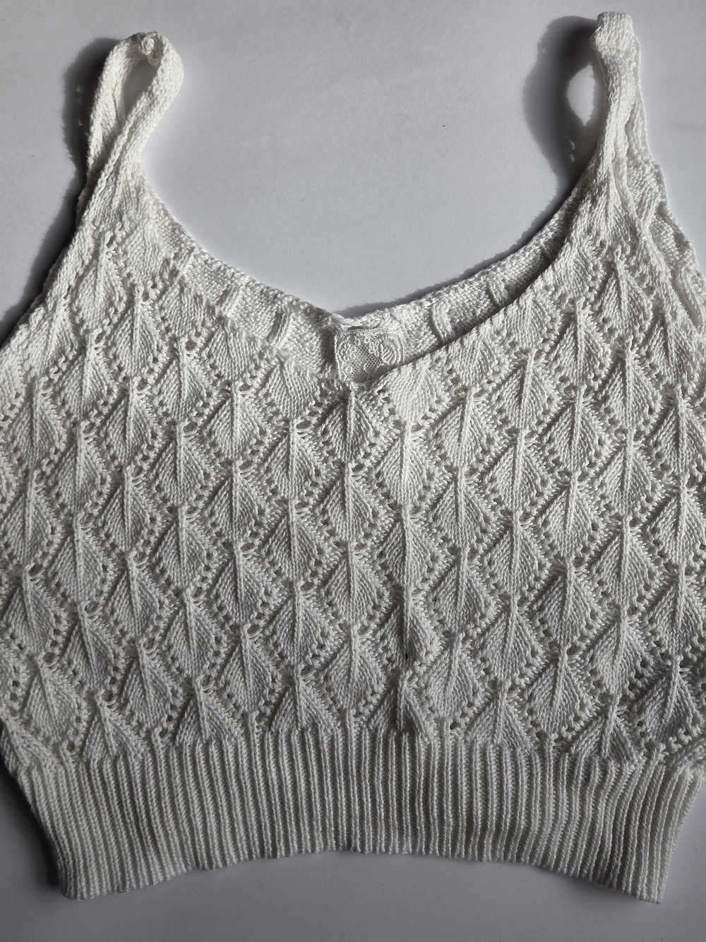 Sadie & Sage White Knit Tank Top